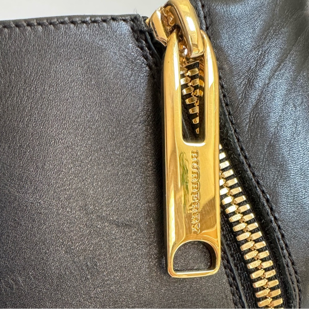 Burberry Black and Gold Heeled Boots - Picture 5 of 15